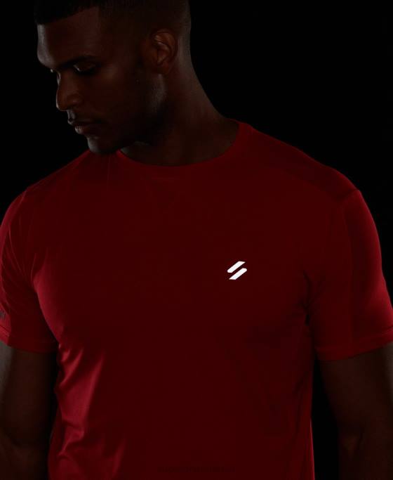 Superdry aleargă tricou cu mânecă scurtă îmbrăcăminte roșu bărbați JX0Z5395