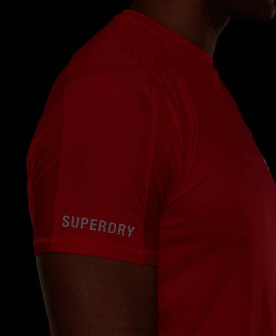 Superdry aleargă tricou cu mânecă scurtă îmbrăcăminte roșu bărbați JX0Z5395