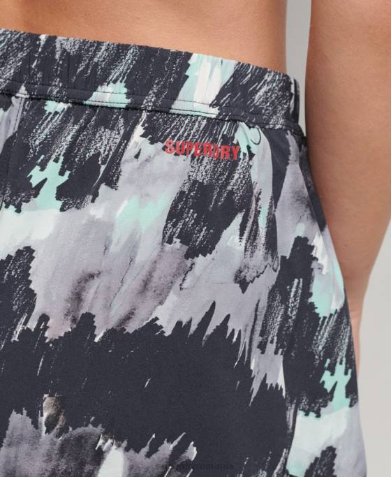 Superdry alerga pantaloni scurți shell îmbrăcăminte gri inchis femei JX0Z6316