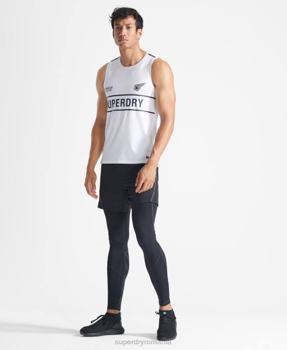 Superdry alerga pantaloni strâmți îmbrăcăminte negru bărbați JX0Z1438