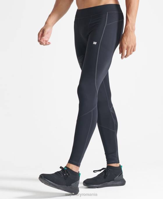 Superdry alerga pantaloni strâmți îmbrăcăminte negru bărbați JX0Z1438