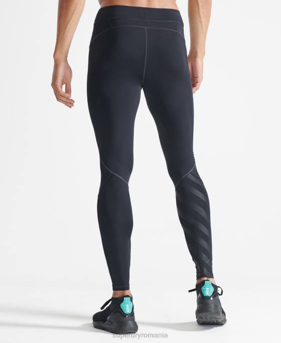 Superdry alerga pantaloni strâmți îmbrăcăminte negru bărbați JX0Z1438