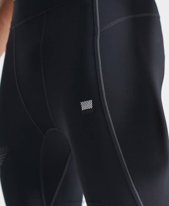 Superdry alerga pantaloni strâmți îmbrăcăminte negru bărbați JX0Z1438