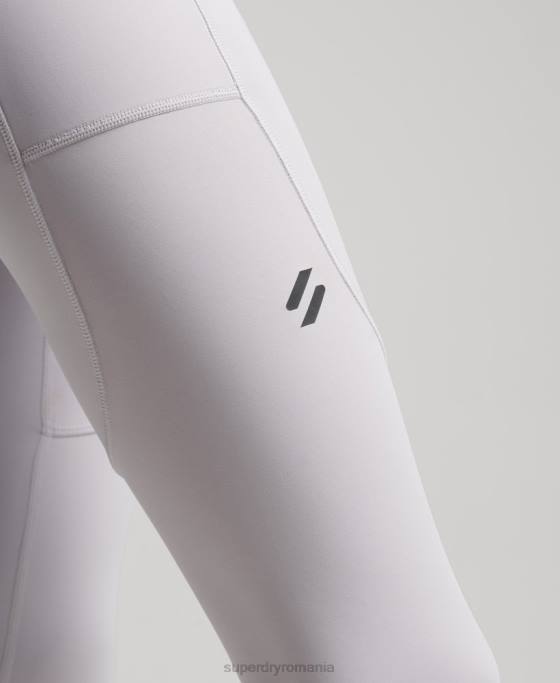 Superdry alergați 7/8 de jambiere strâmte îmbrăcăminte gri deschis femei JX0Z6334