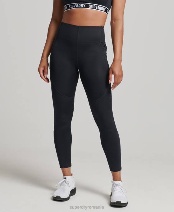 Superdry alergați cu jambiere strânse îmbrăcăminte negru femei JX0Z4067