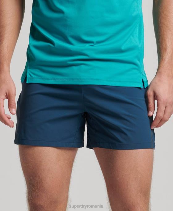 Superdry alergați pantaloni scurți de curse îmbrăcăminte albastru bărbați JX0Z5391