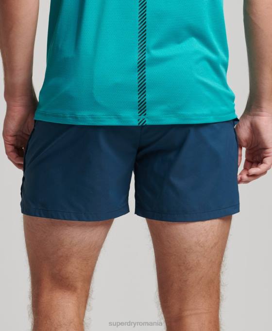 Superdry alergați pantaloni scurți de curse îmbrăcăminte albastru bărbați JX0Z5391