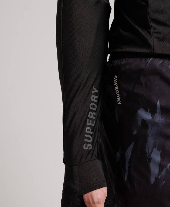 Superdry alergați pantaloni scurți de curse îmbrăcăminte gri inchis bărbați JX0Z5358