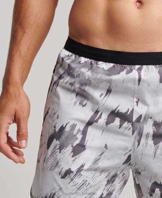 Superdry alergați pantaloni scurți premium stratificati îmbrăcăminte gri bărbați JX0Z5384