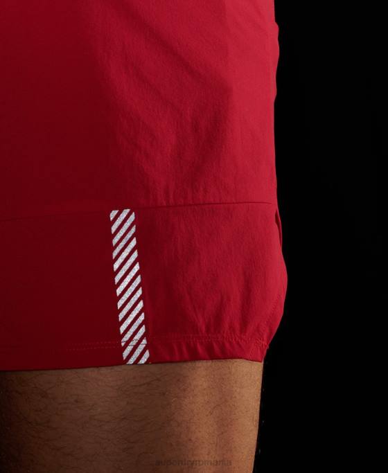 Superdry alergați pantaloni scurți premium stratificati îmbrăcăminte roșu bărbați JX0Z5406