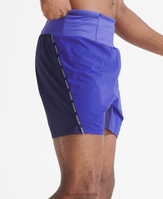 Superdry alergați pantaloni scurți premium îmbrăcăminte albastru bărbați JX0Z341