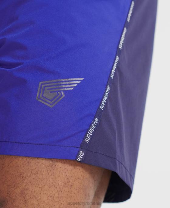 Superdry alergați pantaloni scurți premium îmbrăcăminte albastru bărbați JX0Z341