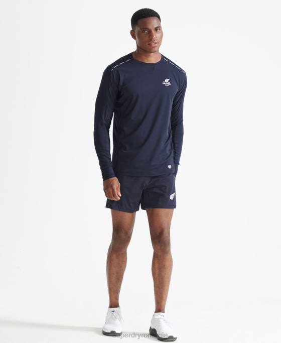 Superdry alergați pantaloni scurți premium îmbrăcăminte marina bărbați JX0Z5370