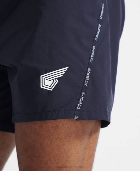Superdry alergați pantaloni scurți premium îmbrăcăminte marina bărbați JX0Z5370