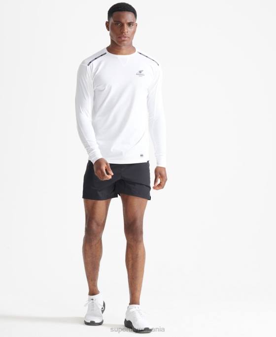 Superdry alergați pantaloni scurți premium îmbrăcăminte negru bărbați JX0Z5364