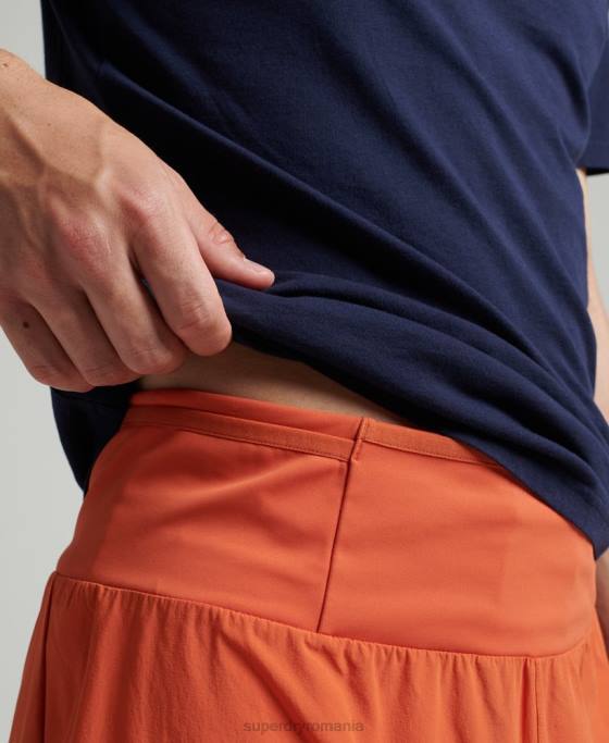 Superdry alergați pantaloni scurți premium îmbrăcăminte portocale bărbați JX0Z5359