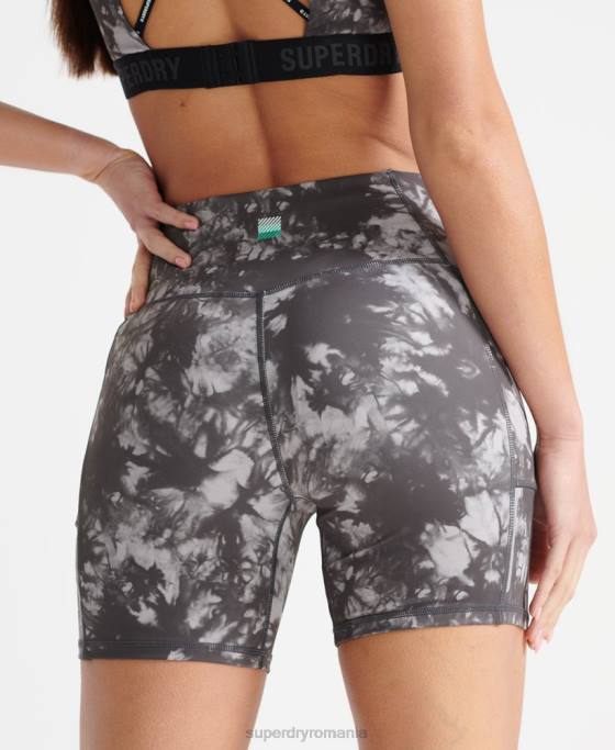 Superdry alergați în pantaloni scurți îmbrăcăminte gri femei JX0Z6343