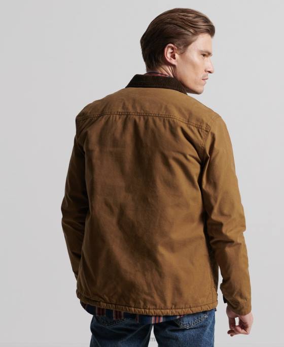 Superdry amestec utilitar peste cămașă îmbrăcăminte maro bărbați JX0Z4712