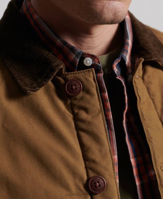 Superdry amestec utilitar peste cămașă îmbrăcăminte maro bărbați JX0Z4712