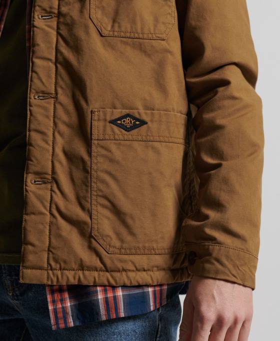 Superdry amestec utilitar peste cămașă îmbrăcăminte maro bărbați JX0Z4712
