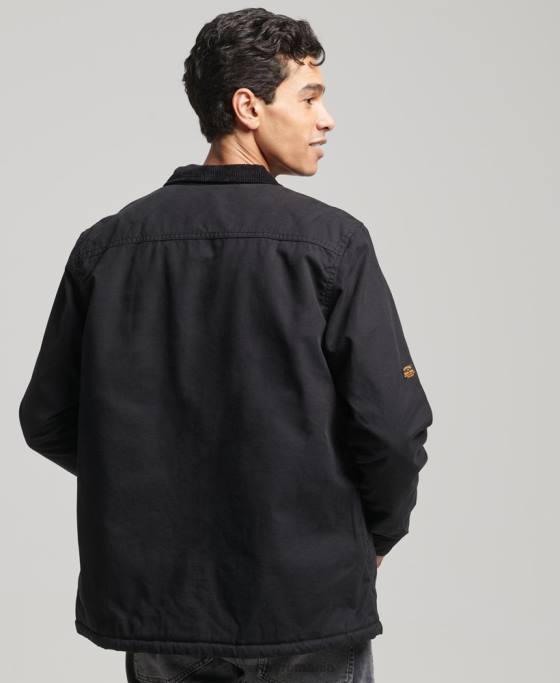 Superdry amestec utilitar peste cămașă îmbrăcăminte negru bărbați JX0Z4598