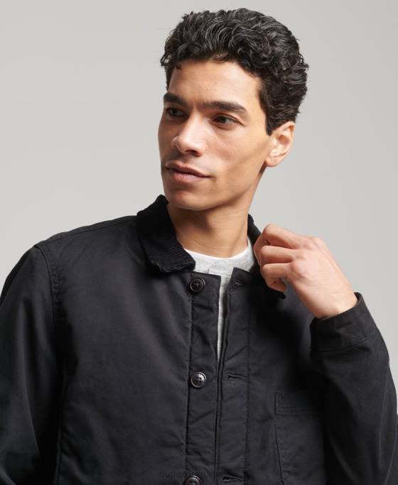 Superdry amestec utilitar peste cămașă îmbrăcăminte negru bărbați JX0Z4598