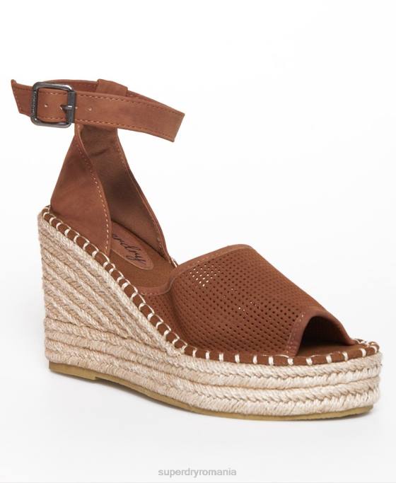 Superdry anna espadrile cu pană pantofi prăfuită femei JX0Z4432