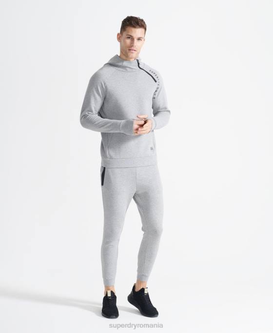 Superdry antrenament de joggeri gymtech îmbrăcăminte gri bărbați JX0Z5405