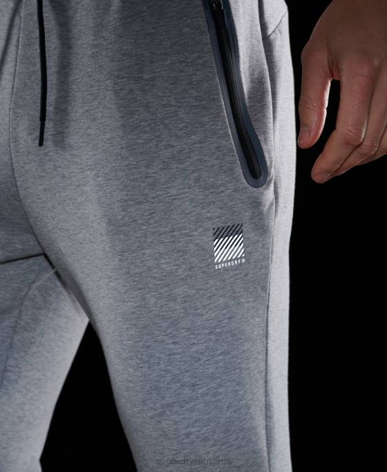 Superdry antrenament de joggeri gymtech îmbrăcăminte gri bărbați JX0Z5405