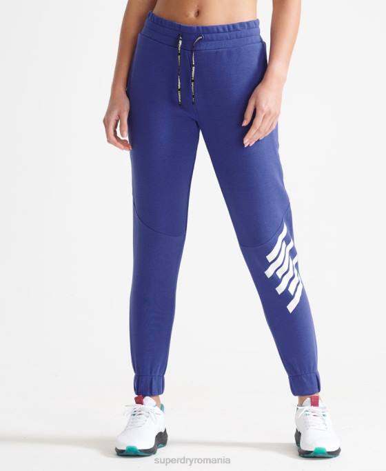 Superdry antrenează joggeri de bază îmbrăcăminte albastru femei JX0Z6354