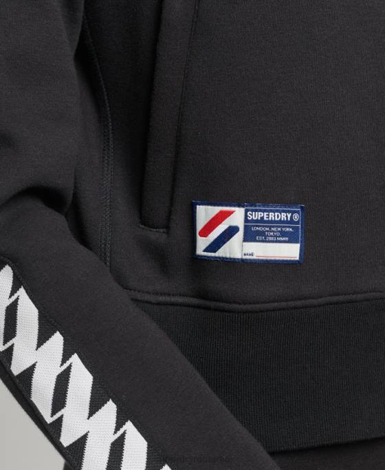 Superdry bandă de cod track top îmbrăcăminte negru femei JX0Z5878
