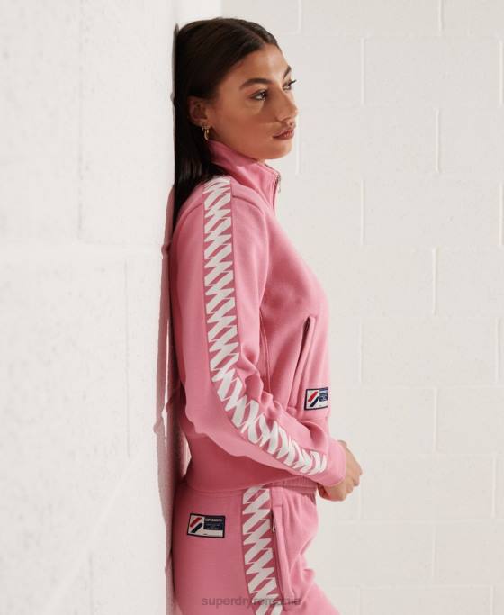 Superdry bandă de cod track top îmbrăcăminte roz femei JX0Z5874