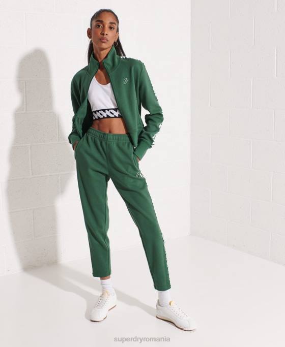 Superdry bandă de cod track top îmbrăcăminte verde femei JX0Z5953