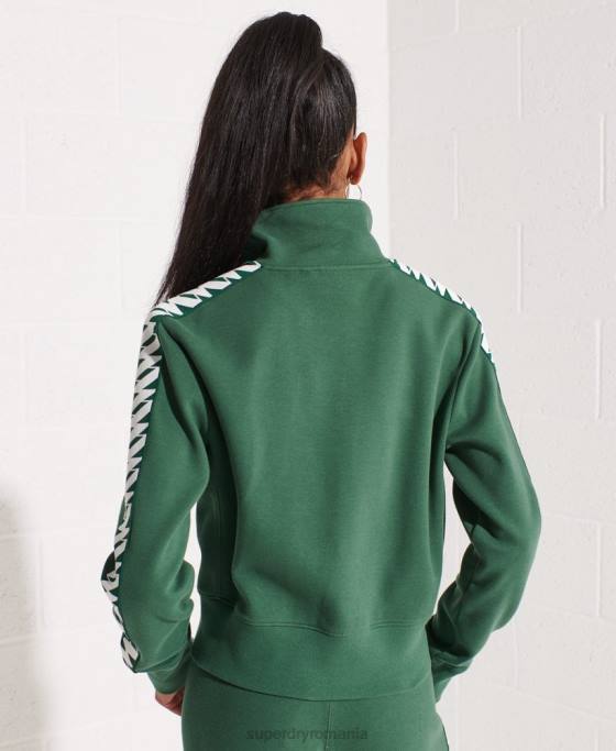 Superdry bandă de cod track top îmbrăcăminte verde femei JX0Z5953