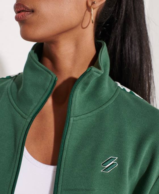 Superdry bandă de cod track top îmbrăcăminte verde femei JX0Z5953