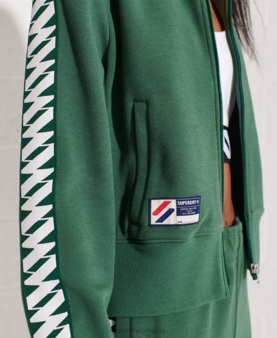 Superdry bandă de cod track top îmbrăcăminte verde femei JX0Z5953