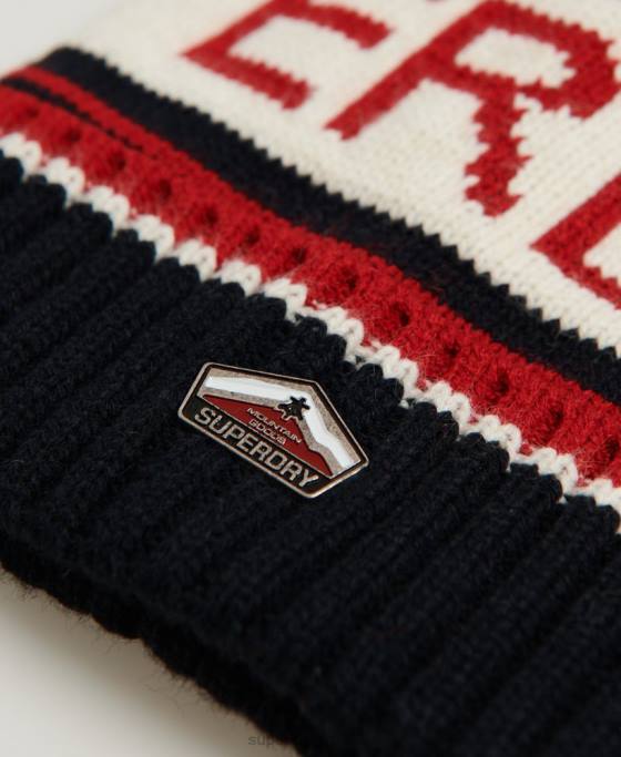 Superdry beanie cu logo accesorii albastru inchis bărbați JX0Z1841