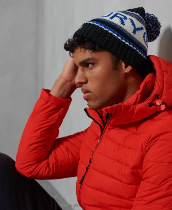 Superdry beanie cu logo accesorii negru bărbați JX0Z1839