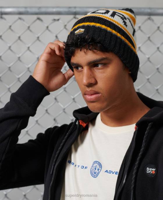 Superdry beanie cu logo accesorii negru bărbați JX0Z1840