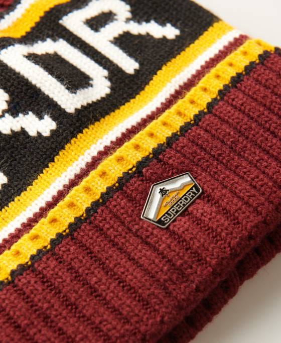 Superdry beanie cu logo accesorii roșu bărbați JX0Z1838