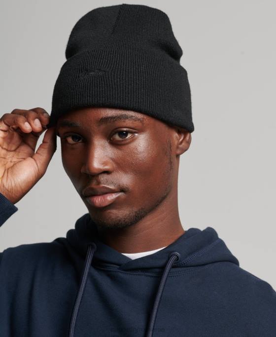 Superdry beanie cu logo esențial accesorii negru femei JX0Z1685