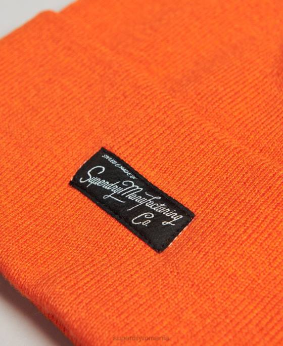 Superdry beanie cu logo esențial accesorii portocale femei JX0Z1681