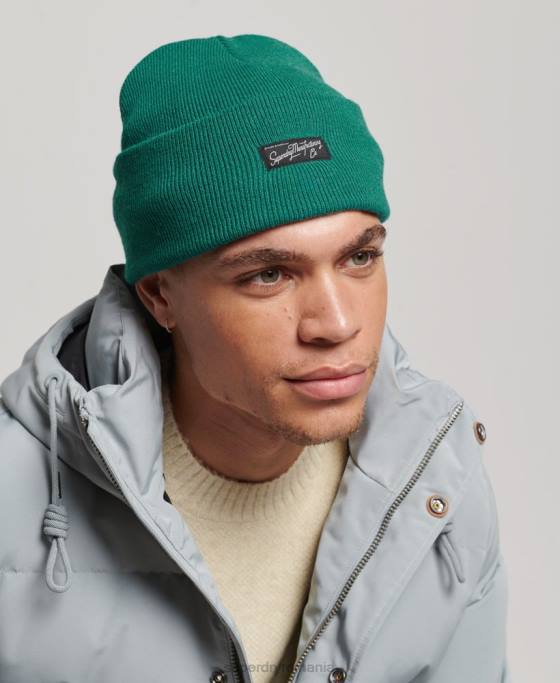 Superdry beanie cu logo esențial accesorii verde femei JX0Z1684