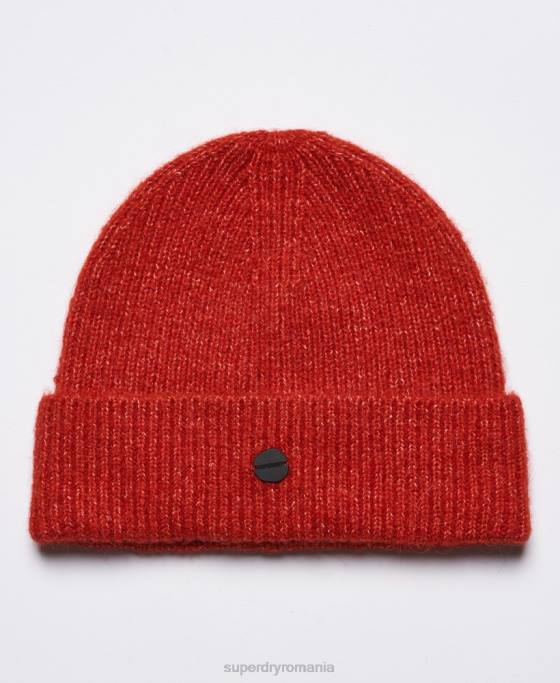 Superdry beanie de lux accesorii roșu femei JX0Z6608