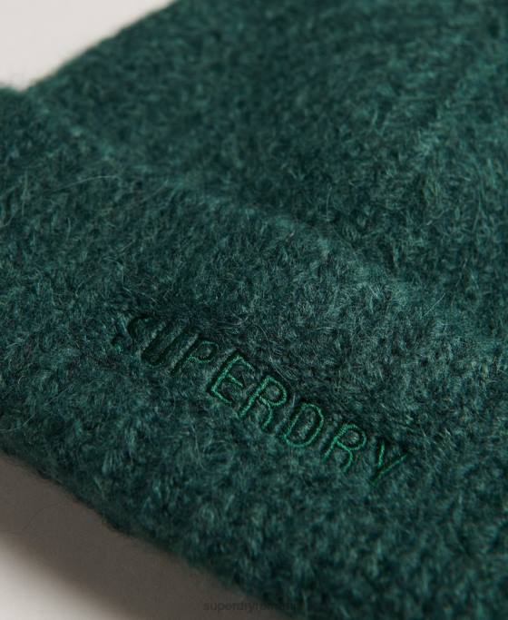 Superdry beanie esențială cu nervuri accesorii verde femei JX0Z4236