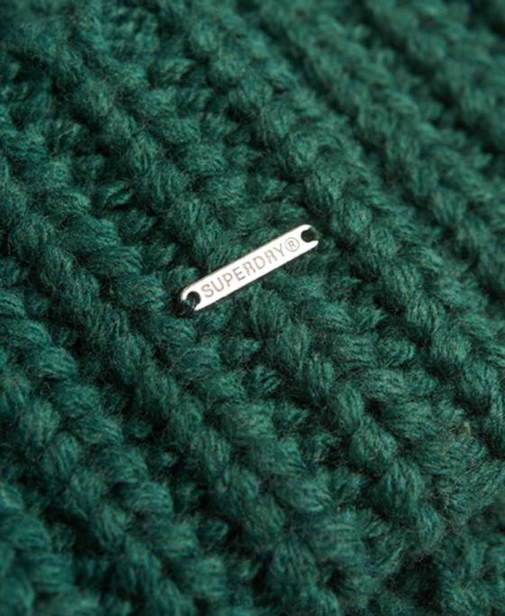 Superdry beanie super gros accesorii verde femei JX0Z6672