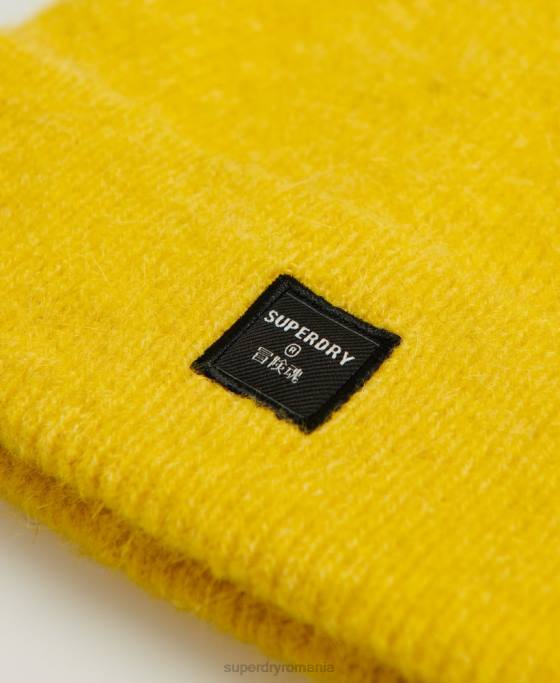 Superdry beanie super lux accesorii galben femei JX0Z4318