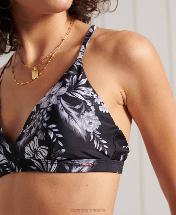 Superdry bikini pentru surf top îmbrăcăminte negru femei JX0Z6629