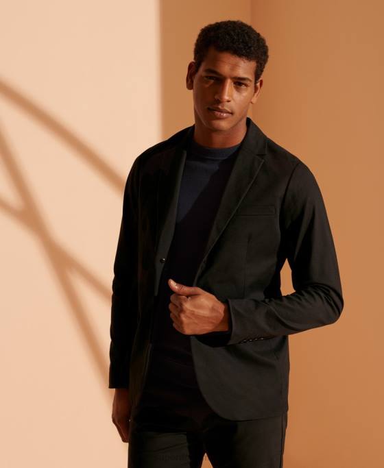 Superdry blazer din bumbac editie limitata îmbrăcăminte negru bărbați JX0Z1173