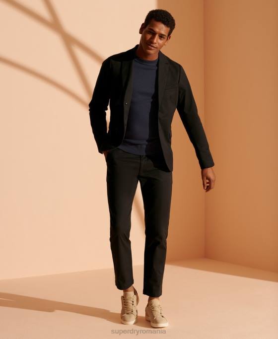 Superdry blazer din bumbac editie limitata îmbrăcăminte negru bărbați JX0Z1173